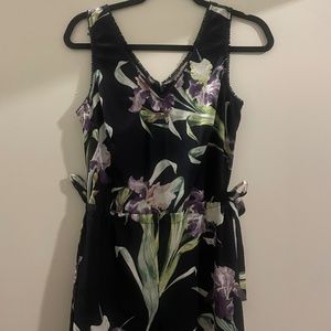 Navy Floral Romper